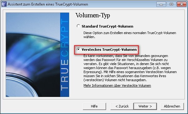 truecrypt verstecktes volumen 02