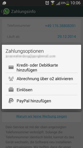 WhatsApp bezahlen - mit und ohne Kreditkarte, PayPal und ...