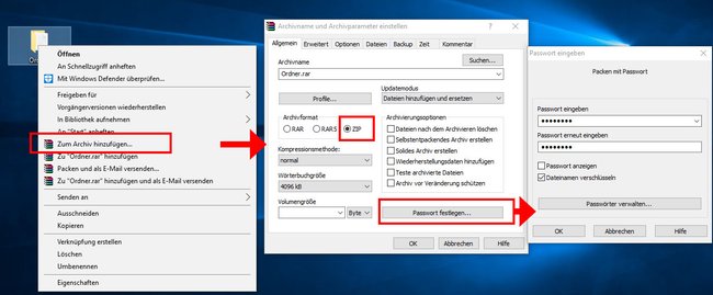 Windows 10: So erstellt ihr einen passwortgeschützten Ordner. (Bildquelle: GIGA)