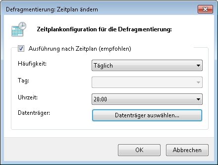 windows 7 defragmentierung zeitplanung