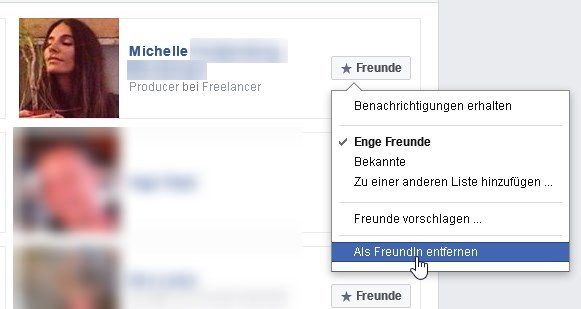 Facebook Freunde L schen Entfolgen Und Verwalten