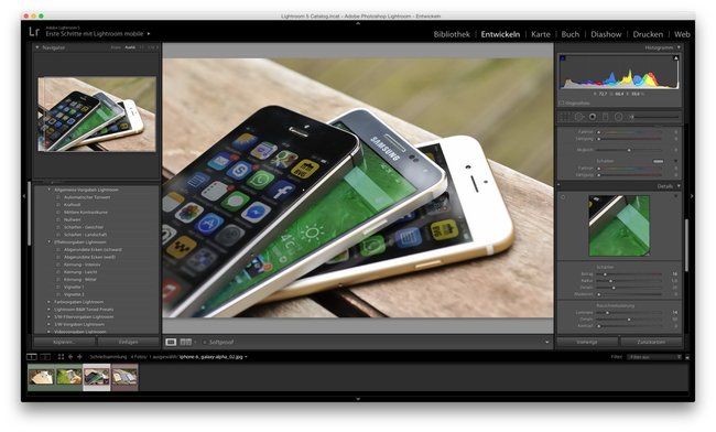Adobe Photoshop Lightroom: Fotoentwicklung, die für Profis wie Heimanwender geeignet ist.