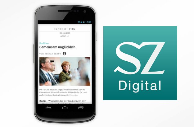 SZ Digital: Die Süddeutsche Zeitung als Android-App
