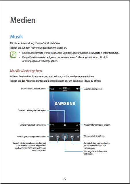 Samsung Galaxy S4 Mini Handbuch Medien