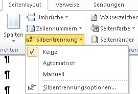 So nutzt man die automatische Silbentrennung in Word