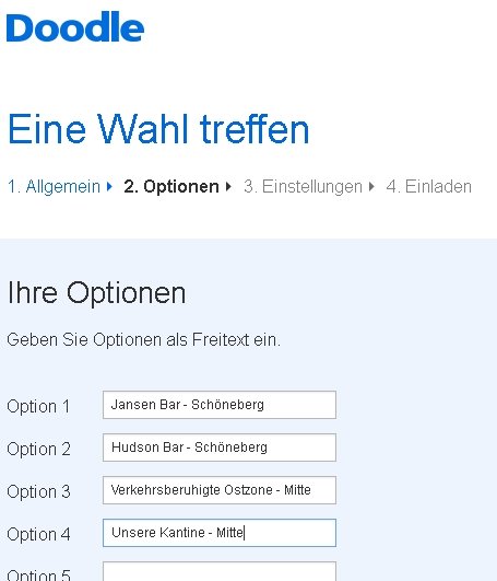 doodle auswahl treffen