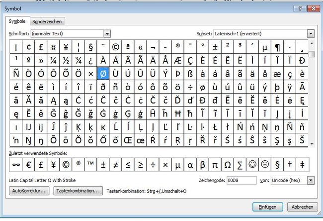 durchmesser-zeichen-einfügen