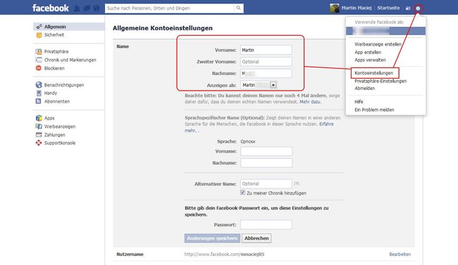 facebook-namen-aendern