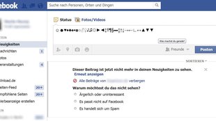 Facebook: Zeichen und Symbole benutzen (Herz, Sterne…) - so geht's