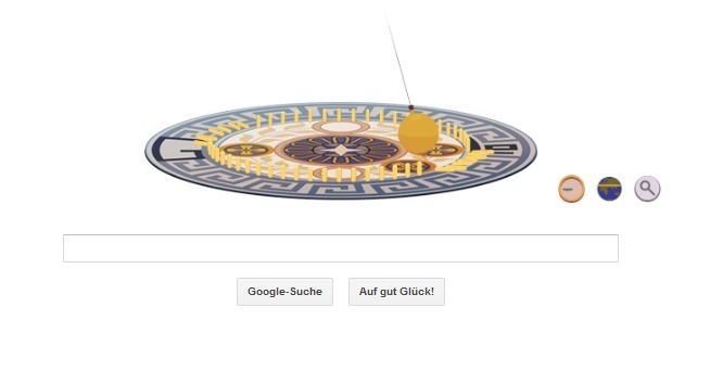 Google Doodle zu Ehren von Leon Foucaults 194. Geburtstag