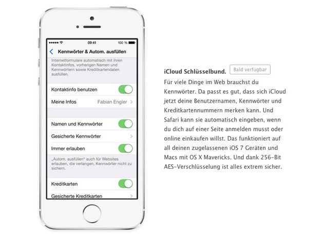 iOS 7: iCloud-Schlüsselbund fehlt in Golden Master