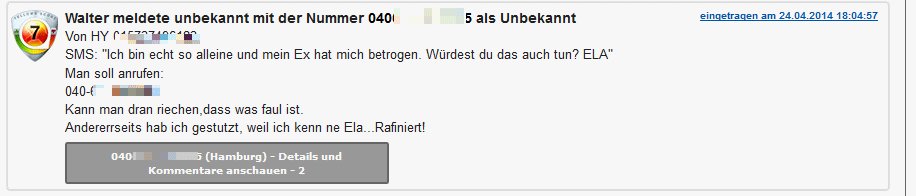 Die kostenlose Netz-Abfrage für Handynummern
