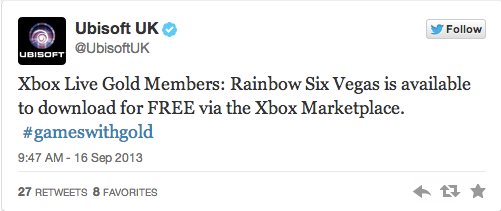 Xbox Live: Rainbow Six Vegas ab sofort gratis mit Games with Gold