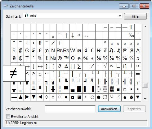 ungleich-zeichen-tastatur-schreiben