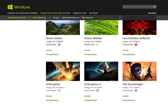 Windows 7: Themes und Designs finden und installieren