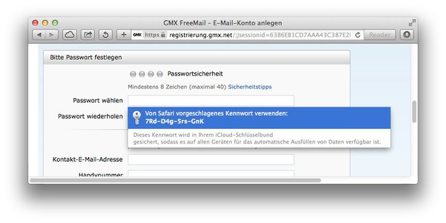 iCloud-Schlusselbund-Passwort-Generator