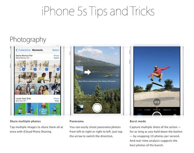 iPhone 4s, 5c und 5s: Apple erstellt Seite mit nützlichen Tips für Anfänger
