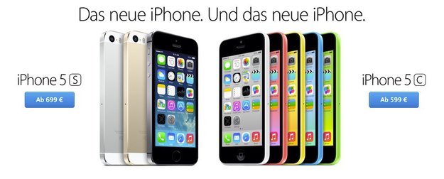iPhone 5s und 5c auf Platz eins und drei der US-Verkaufscharts