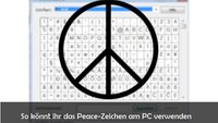 Peace-Zeichen am PC schreiben bei Facebook und Co. und seine Bedeutung