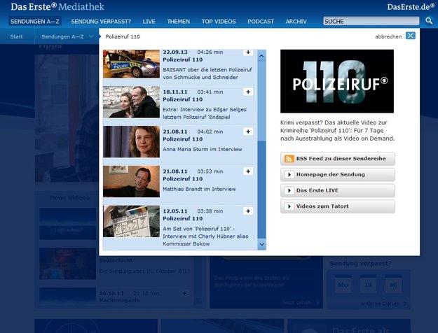 Alle Folgen von Polizeiruf 110 kostenlos im Video-Stream