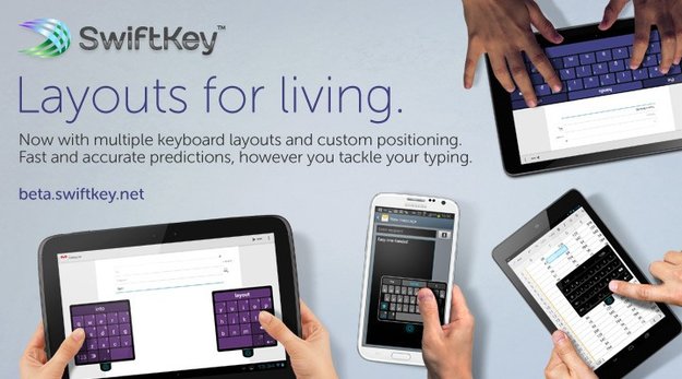 SwiftKey: Kostenlose Beta mit neuen Tastatur-Layouts, vereinigt Tablet- und Smartphone-Version