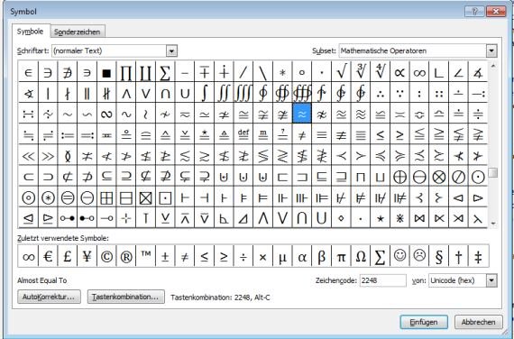 Ungefähr-Zeichen schreiben ≈ (Tastatur bei Windows & Mac)