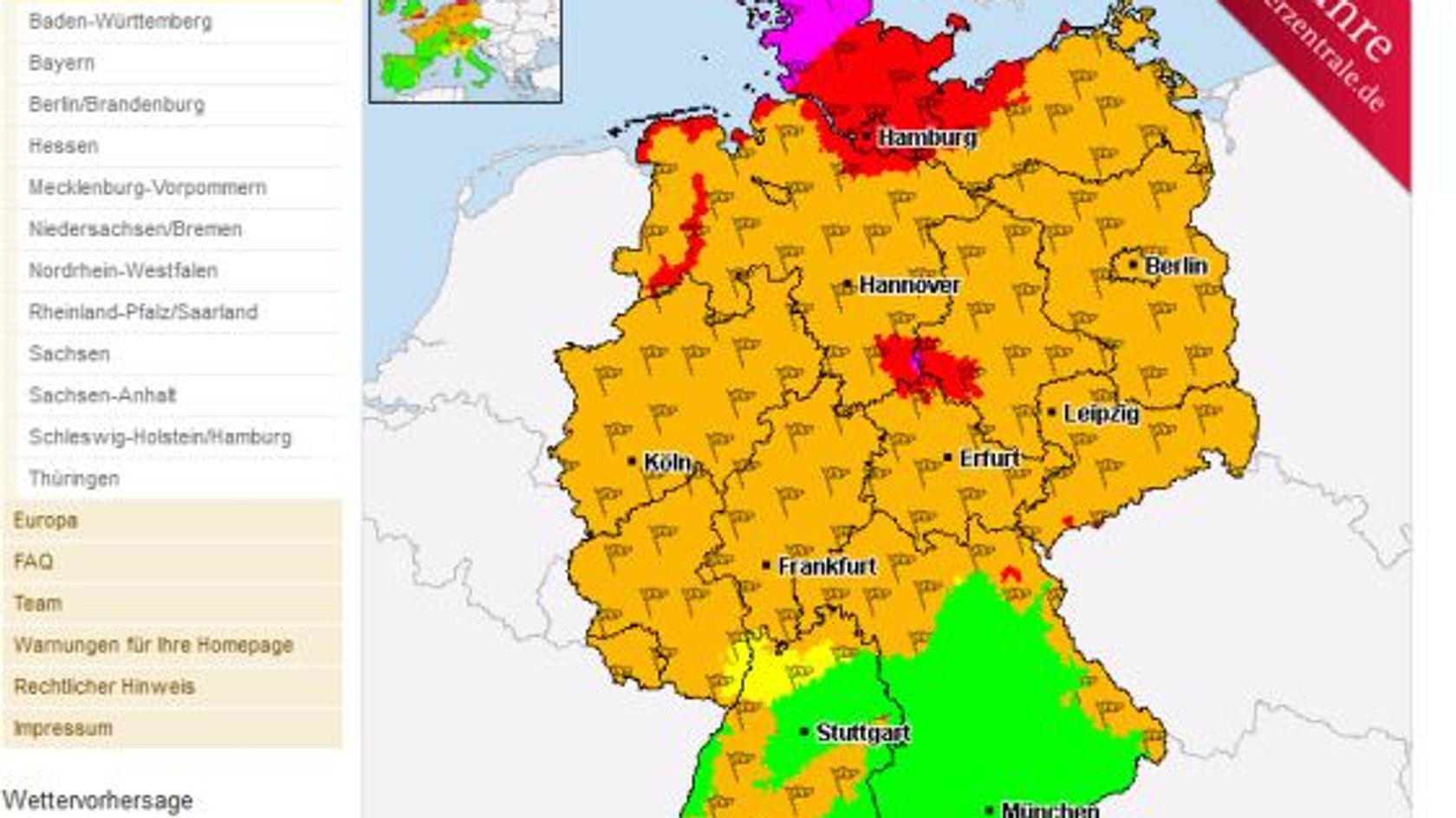 Unwetterzentrale Aktuell: Sturm-Warnungen Heute - Update: Bahnverkehr ...