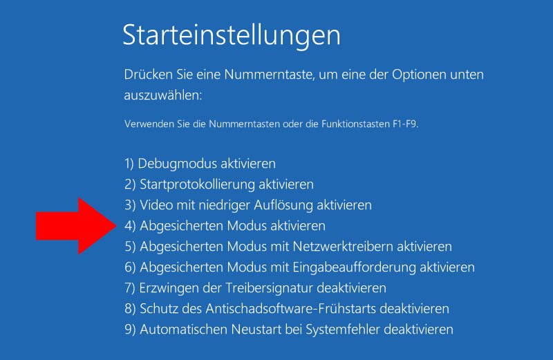Windows 8 Abgesicherter Modus Beim Start So Geht S