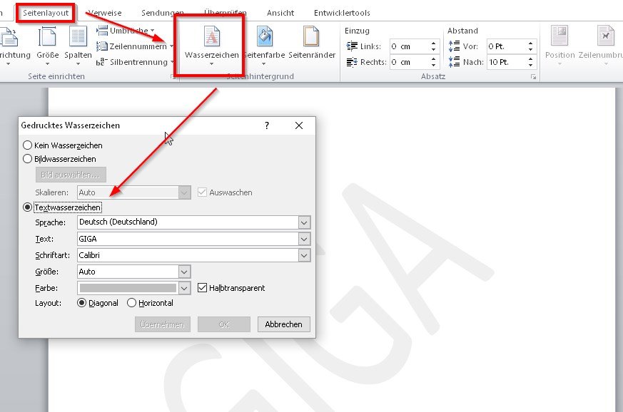 Word Wasserzeichen Im Hintergrund Einfugen So Geht S