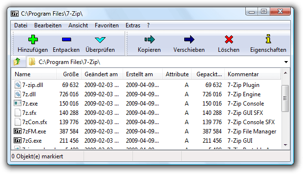Das kostenlose 7-Zip kann DMG-Dateien öffnen.