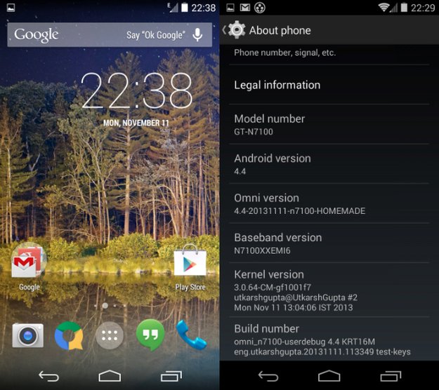 Galaxy Note 2 Android 4.4 KitKat-Update über OmniROM erhältlich