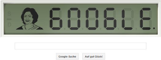 Shakuntala Devi: Das Google Doodle für den menschlichen Taschenrechner