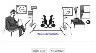 Google ehrt Hermann Rorschach: Mach den Tintenklecks-Test