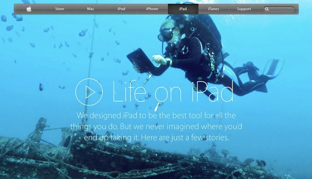 Life on iPad: Apple zeigt ungewöhnliche Einsatzgebiete auf neuer Seite