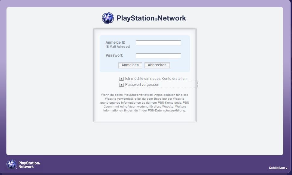 Playstation network falsche adresse angeben