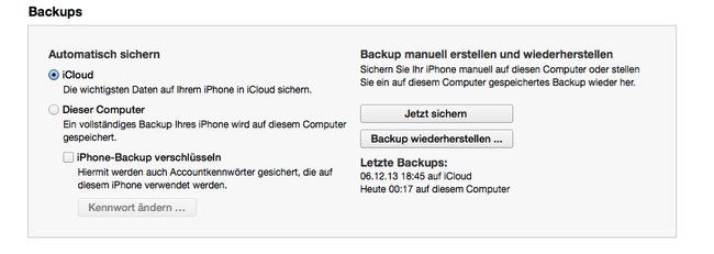 iCloud Backup wiederherstellen