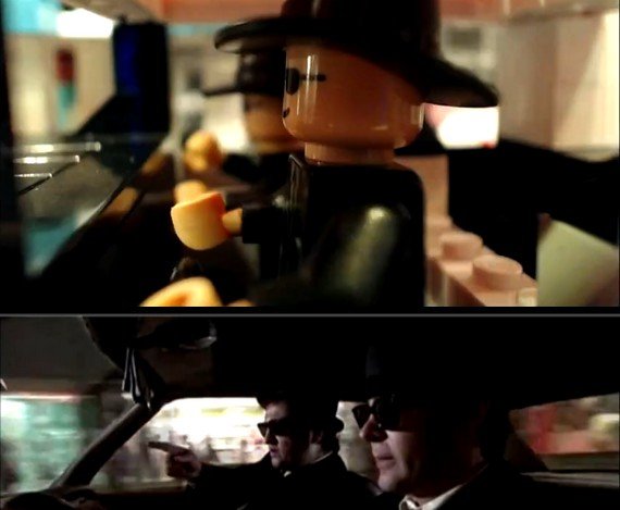Drei Minuten Blues Brothers 1:1 in LEGO nachgedreht
