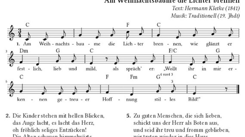 Über 100 Weihnachtslieder Mit Noten Und Text Kostenlos Zum Download