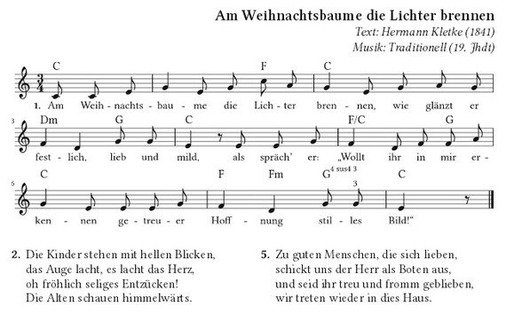 Über 100 Weihnachtslieder mit Noten und Text kostenlos zum ...