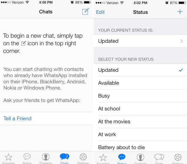 WhatsApp: Neue Version bringt iOS-7-Design