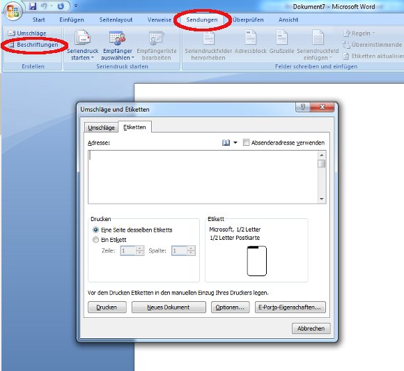 Etiketten Erstellen Und Drucken Unter Microsoft Word Anleitung