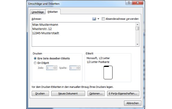 Etiketten erstellen und drucken unter Microsoft Word – Anleitung