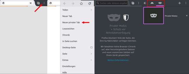 Firefox Android Inkognito Privater Modus