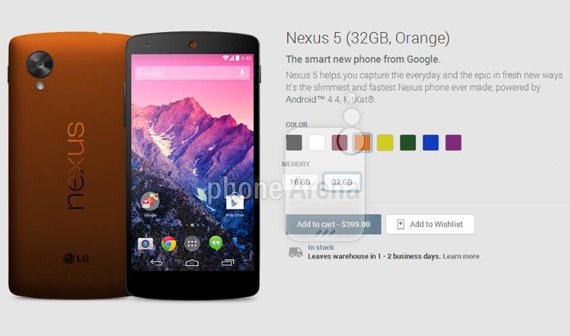 Google Nexus 5 in verschiedenen Farben - Photos und Videos sind ein Fake!