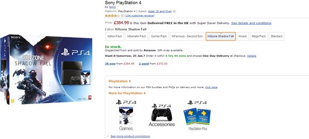 PS 4 Kaufen: PlayStation 4 Bundles wieder bei Amazon UK verfügbar
