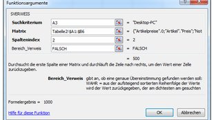Die SVerweis-Funktion in Microsoft Excel verwenden - Anleitung