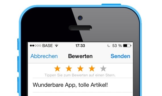 Bewertung der App