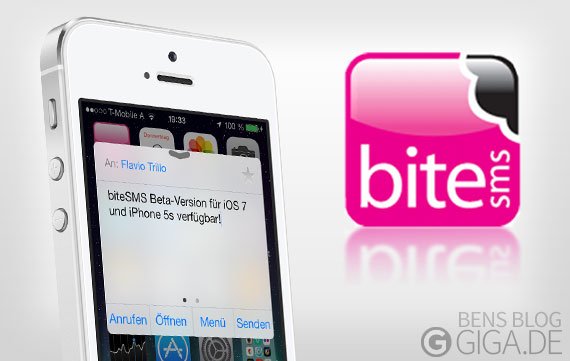 biteSMS: Kostenlose Beta-Version für iOS 7 und iPhone 5s (Cydia)
