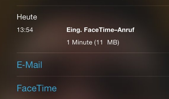 iOS 7: Datenverbrauch eines FaceTime-Anrufes herausfinden (Mini-Tipp)