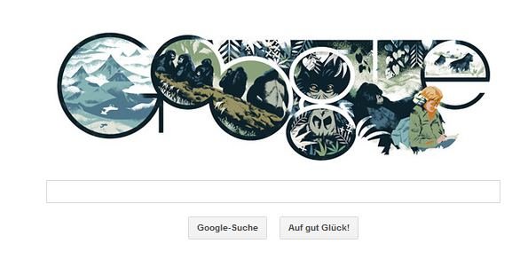 Dian Fossey auf Google Doodle: Es lebe der Gorilla!